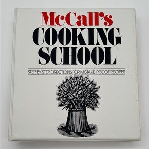 Vintage McCall's Cooking School Cookbook Color-Illustrated Recipes 3-Ring Binder